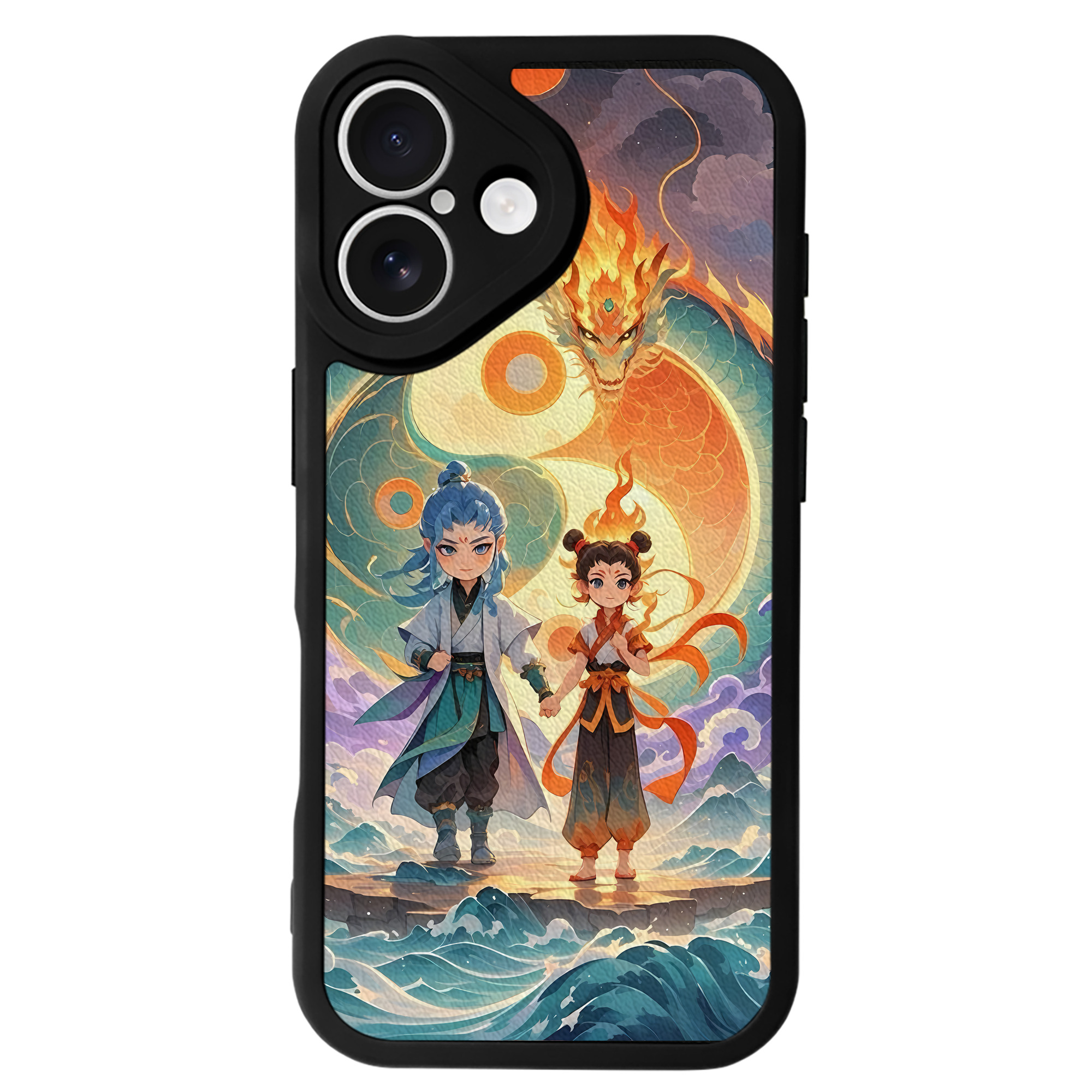 （画像用） Ne Zha 2 ナタ 魔童の大暴れ 【iPhone 16シリーズ対応】シリコンスマホケース（レザー調） 材質：シリコン